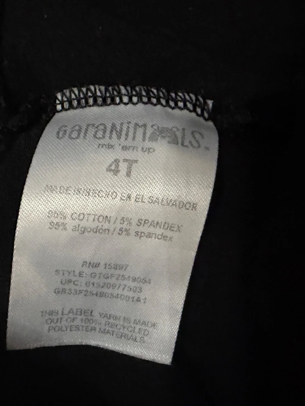 Garanimals Girls 4T leggings 3 Piece Lot Pink Black Blue